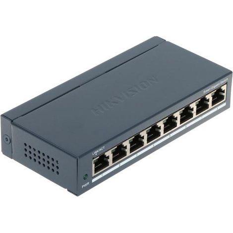 HikVision DS-3E1508-EIV2 switch Smart Managed 8 puertos Gigabit RJ45 negro