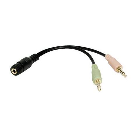 Adaptateur acoustique - LOGILINK - CA0020 - 3.5mm stéréo femelle - 2 x 3.5mm stéréo mâle - 0,15 m multicolore (1/3)