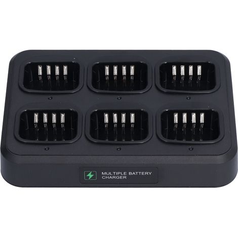 Sichere Sechs-Port-Ladestation für die Walkie-Talkies PD780, PD702, PD782, PD502, PD792, PD782G, PD702G und PD562GEU (Stecker im Lieferumfang enthalten). (1/5)