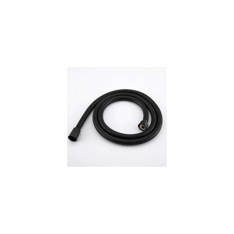 Tuyau de douche en acier inoxydable noir raccords de pommeau de douche à main tuyaux accessoires de salle de bain tuyau en caoutchouc tuyau de plomberie Flexible-2M (1/4)