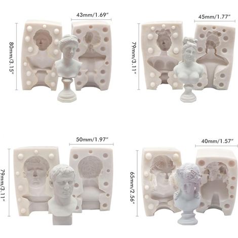 Moule à bougie 3D en silicone pour la fabrication de bougies DIY, idéal pour la décoration intérieure et les cadeaux de fête. (1/5)