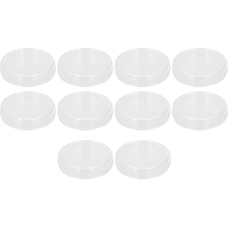 Boîtes de Pétri en Verre Borosilicate pour Laboratoire, 10 Pièces avec Couvercle (1/5)