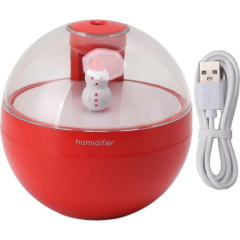 Humidificateur à fleurs séchées en ABS rouge, mini humidificateur ultrasonique silencieux pour la maison et le bureau, arrêt automatique de sécurité, grande capacité 220 ml (2025) (1/5)