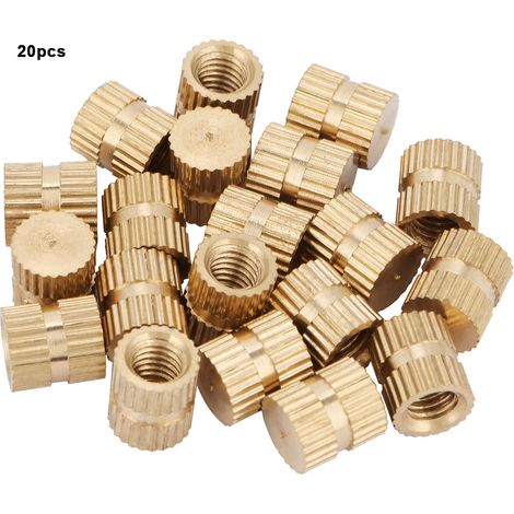 5mm Closed End Inlay Knurled Copper Nut Fastener Accessory Embedded Knurled Nut Set(M57)