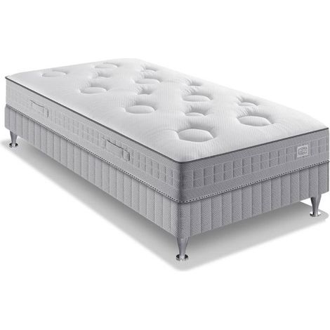 Ens FLEXION 90x200 matelas H26 ressort ensachés, mi-ferme, sommier (1/5)