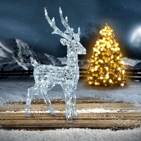 RENNA LUMINOSA 3D H85CM ACRILICO 120 DUAL LED BIANCO CALDO / BIANCO FREDDO (1/4)