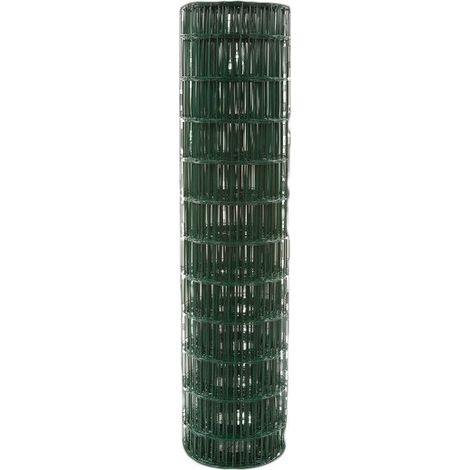 Wohngebietsgitter, plastifiziert, grün, verschweißtes Gitter, 100 x 50 mm Maschenweite, Höhe 1,50 m x 25 m - Filiac