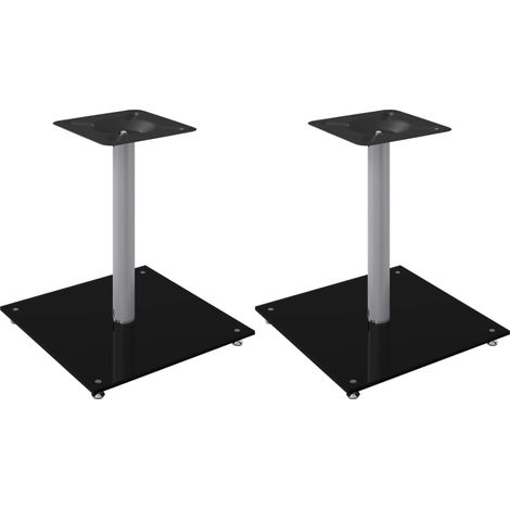 Supports de haut-parleurs 2 pcs noir et argenté 1 pilier CFW66183 (1/5)