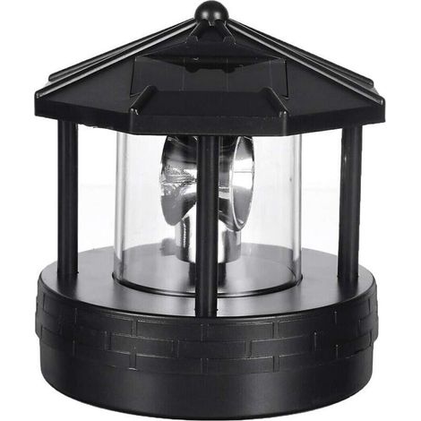Phare LED rotatif, lampe solaire de jardin, cour, pelouse, étanche, décoration rétro, cadeau exquis pour jardin, terrasse, cour, pelouse, décoration d'intérieur- (1/4)