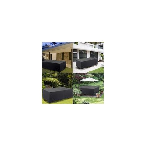 Schutzhülle für Gartenmöbel, wasserdichte Plane für Tisch und Stühle im Außenbereich, rechteckige Möbelabdeckung zum Schutz vor Schnee, 300 x 250 x 90 cm (1/5)