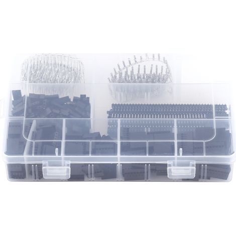 1450pcs 2.54mm Male Female Pin Connector and Housing Header Kit for Making Jump Wire