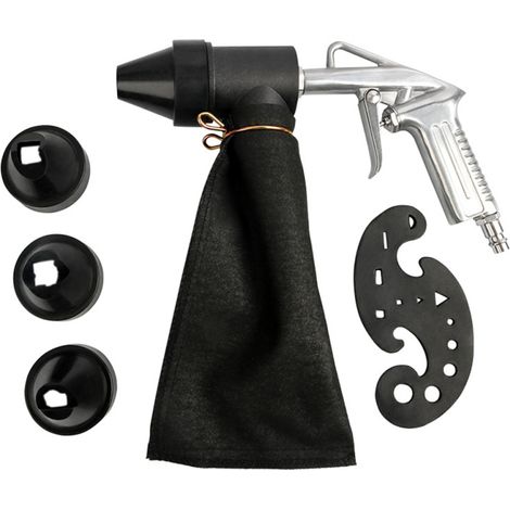 Kit de sablage pneumatique 6 pièces, machine de sablage portable, sableuse polyvalente, polisseuse manuelle, décapant la rouille (1/5)