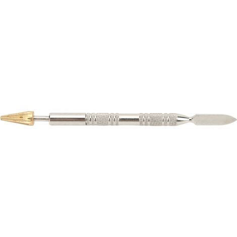 Stylo à teindre le cuir, en laiton haute résistance et durable, manche moleté, facile à utiliser, stylo à bille à bord en cuir (1/5)