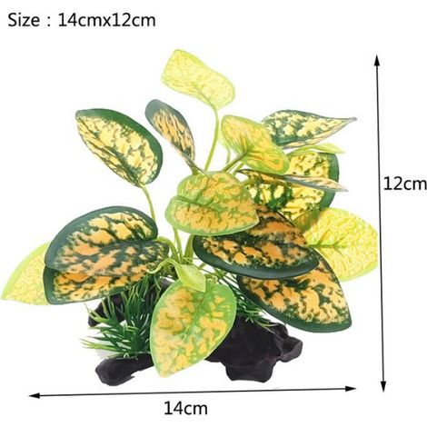 Herbe sous-marine artificielle pour Aquarium,Simulation de décoration,arrière-plan pour plantes,accessoires pour maison-14cmx12cm 05