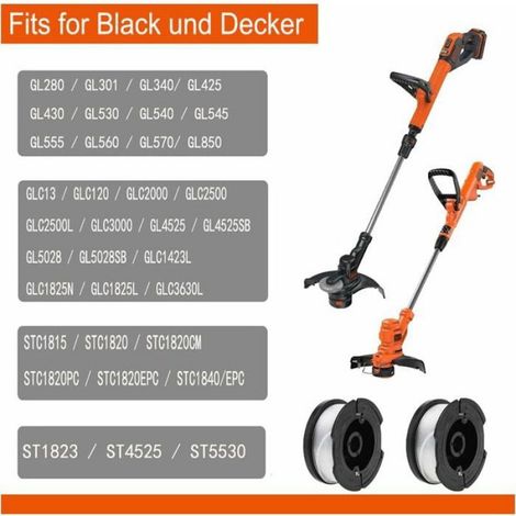 Bobine de Fil Nylon pour Débroussailleuse Black et Decker, Longueur 9,1m, 2 Pièces (1/5)