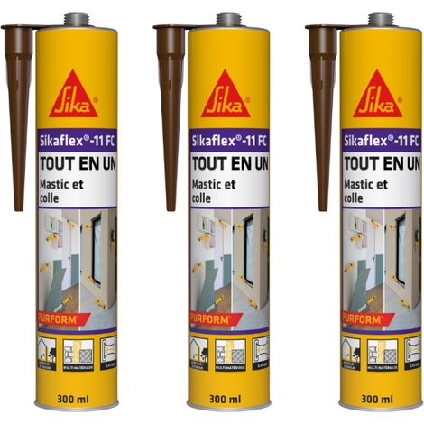 3er-Set Mehrzweck-Klebedichtmasse SIKA Sikaflex 11 FC Purform - Braun - 300 ml