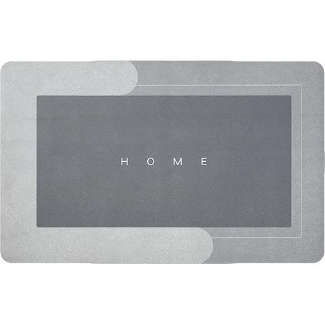 Super Absorbent Floor Mat,Non-Slip Bathroom Mat,Super Absorbent Floor Mat Soft Mat Non-Slip Bathroom Mat Quick Dry Bath Mat,Soft And Comfortable(Rectangular Light Grey,50X80cm) (1/5)
