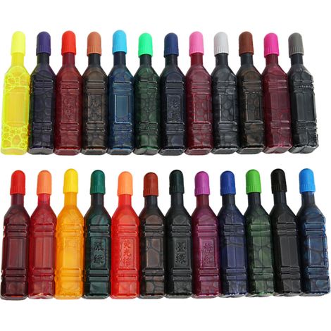 Lot de 24 encres rechargeables pour stylos aquarelle lavables, outil de peinture pour enfants, fournitures artistiques (1/5)
