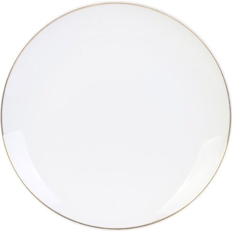 Lot de 6 Assiettes à Dessert "Liseré" 20cm Blanc (1/3)