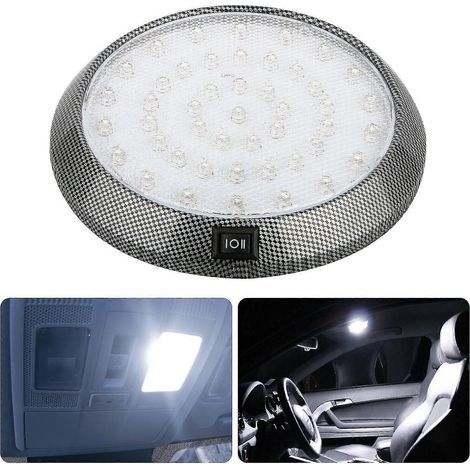 Plafonnier intérieur rond en forme de dôme, blanc brillant, 46 LED, 12 V CC (1/5)