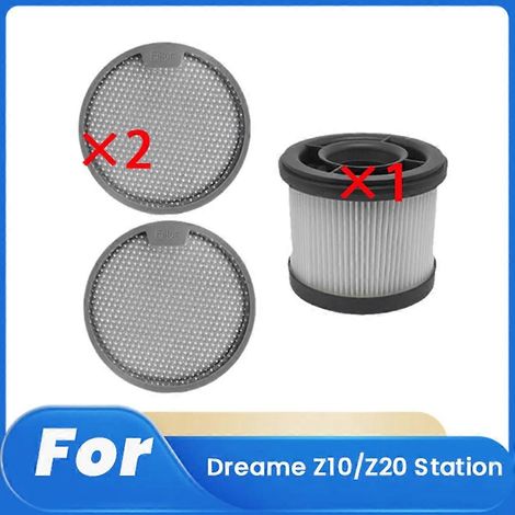 Lot de 3 Filtres + Mousse Filtrante pour Robot Aspirateur Station Z10, Pièces de Rechange Compatibles, Capteur de Poussière Efficace, Nettoyage Optimal, Kit de Remplacement (1/5)