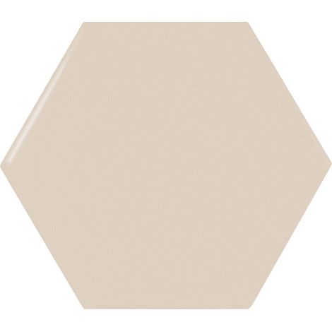 Carrelage mur hexagonal uni beige 12,4x10,7 cm SCALE HEXAGONE GREIGE  (vendu par boite de 0,61m2)