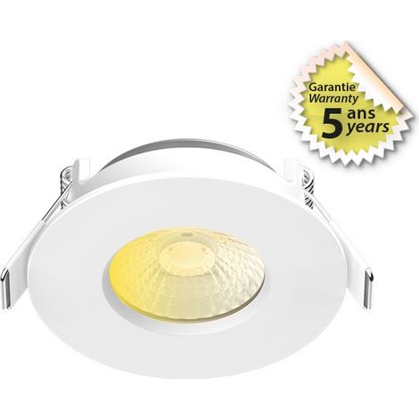 Spot LED encastrable 6W CCT IP65 – Blanc chaud 2700K – 505 lumens – Compatible variateur – Ø82mm – Angle 60° – Miidex Lighting (1/7)