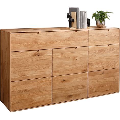 Kommode 149 cm breit modern in massiver geölter Eiche KALAMANTA-69 (1/5)