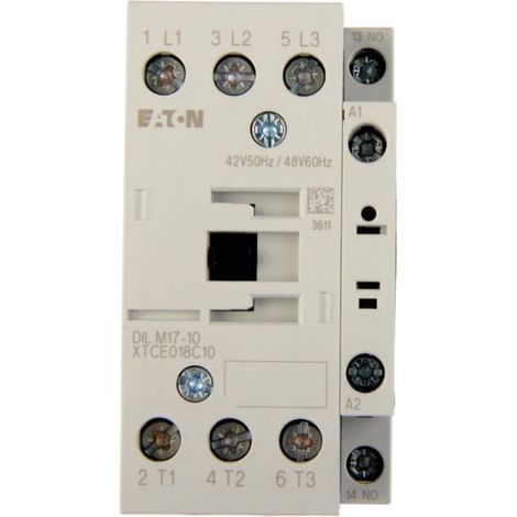 Contactor de potencia 17A 3P 42V CA 1Z 0R DILM17-10 (42V50HZ, 48V60HZ) 277000