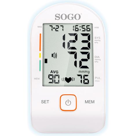 Tensiómetro Antebrazo Automático LCD Sogo SS14075W Blanco (1/2)