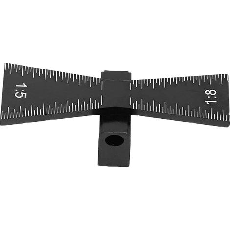 1:5 1:8 Gabarit Gueue d'Aronde en Alliage d'Aluminium Jauge de Marteau à Gueue d'Aronde Guide de Marquage à Gueue d'Aronde Modèle Queue d'Aronde pour Joint à bois Marquage Menuiserie (Noir)