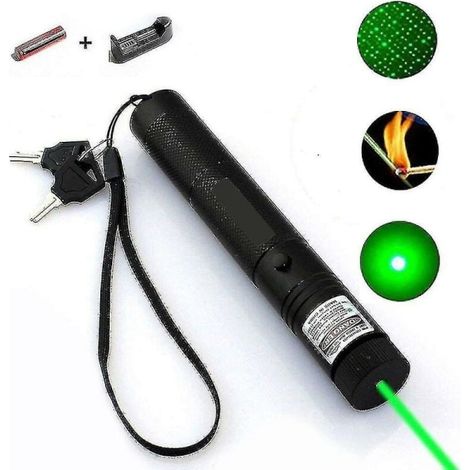 Laserlampa (grönt ljus) Laser 303 Full Sky Star-batteri (bar penna) vit (1/4)