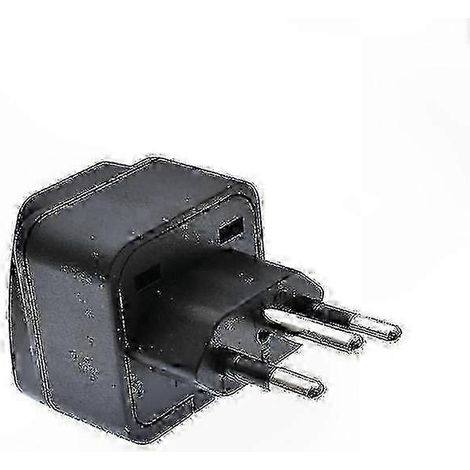 Adaptateur secteur universel 3 broches brésilien compatible avec les prises de courant de voyage UE, AU et US. (1/5)