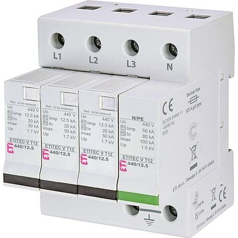 ETI Parafoudre ETITEC V T12 440/12,5 4+0 RC, REG