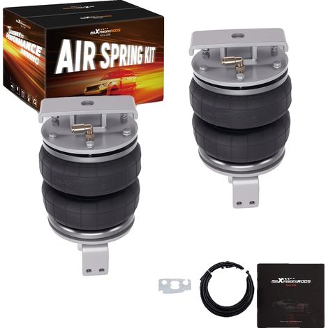 Kit de suspensión neumática, caucho natural endurecido, altura de diseño 152 mm, altura mínima 206 mm, altura máxima 316 mm, capacidad del resorte neumático 2500 LB (1/5)