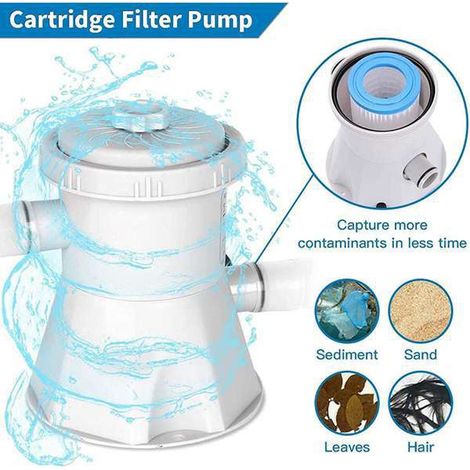Satz graue elektrische Kunststoff-Filterpumpe AC220-240V, gemäß australischem Standard, für Schwimmbäder, großer 30-Liter-Poolwasserfilter