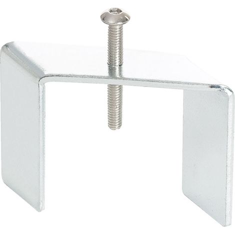 Clip para Carril Trifásico Empotrable Aluminio Plateado (1/2)