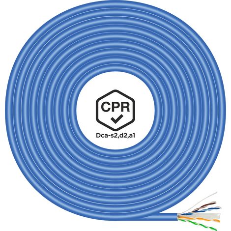 Bobina de Cable RJ45 UTP AWG24 LSZH CPR Dca Aisens A135-0662 Cat.6/ 100m/ Azul