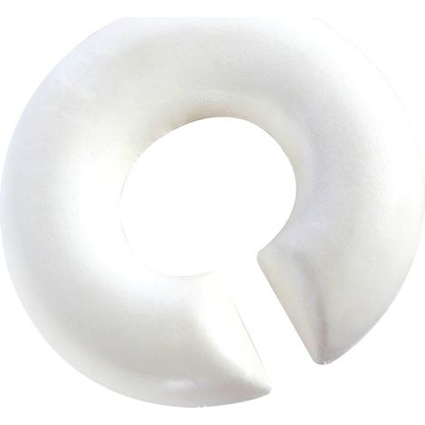 Oreiller en U pour Massage Visage, Coussin Blanc Fuchsia 28 x 28 x 5 cm pour Salon et Repos à Plat Ventre (1/5)