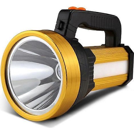 Wiederaufladbare LED-Taschenlampe, wasserdicht (IPX4), tragbare Campinglampe, 10.000 mAh, goldfarben (1/5)