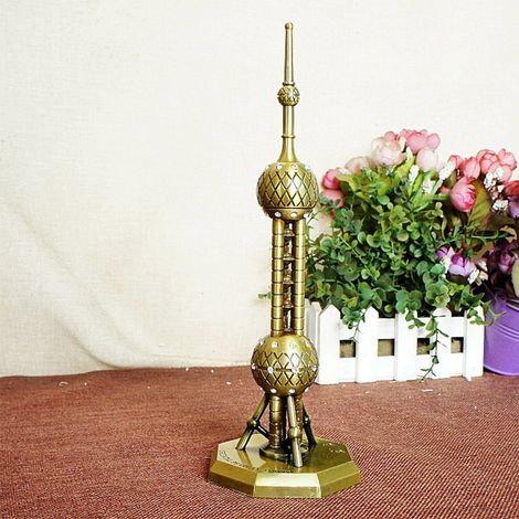 Souvenir de Shanghai - Perle Orientale Électroplaquée Diamant - Décoration Voyage (1/3)