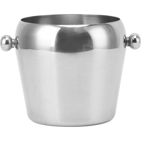 Eisbehälter aus Edelstahl, Champagnerkühler, Weinkühler, Getränkebehälter mit glattem Griff für Bars und private Feiern, silberfarben, große Größe 2 l (1/5)