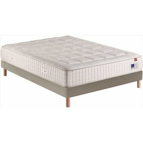 Ensemble matelas et sommier tapissier Epeda Beau-Dormir Natural 160 x 200 cm ressorts ensachés 26 cm