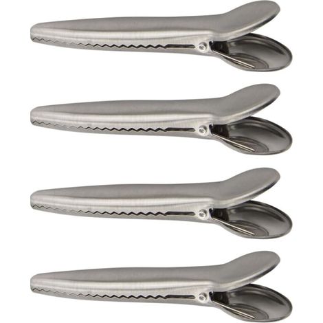 Lot de 4 pinces fermeture pour sacs alimentaires en acier (1/5)