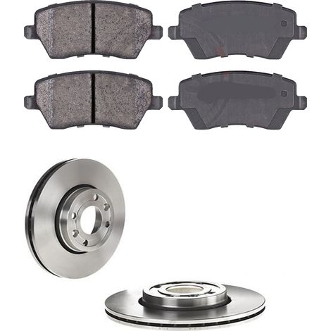 KIT FRENI ANTERIORI compatibile con RENAULT MODUS / GRAND MODUS (F/JP0) - DISCHI + PASTIGLIE OEM: P 68 033 / 17541 /SOSTITUZIONE DIRETTA/BASSA POLVERE/SILENZIOSO (1/5)