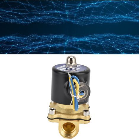 Électrovanne en laiton 2W-160-15 G1/2 normalement fermée pour eau, air, gaz, 24V DC (1/5)