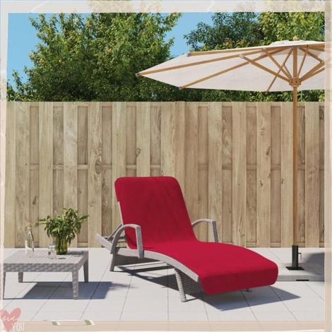 362676 Serviettes de plage 2 pcs bordeaux 75x200 cm tissu 400 GSM (1/5)