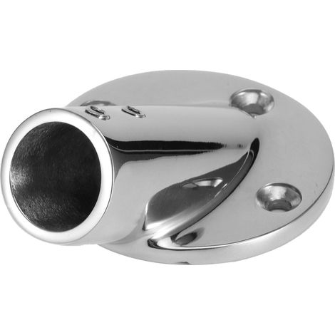 Embase tubulaire ronde à 30° pour main courante, raccord de rambarde en acier inoxydable 316, pièces de bateau marines, 22 mm / 0,9 po (1/5)