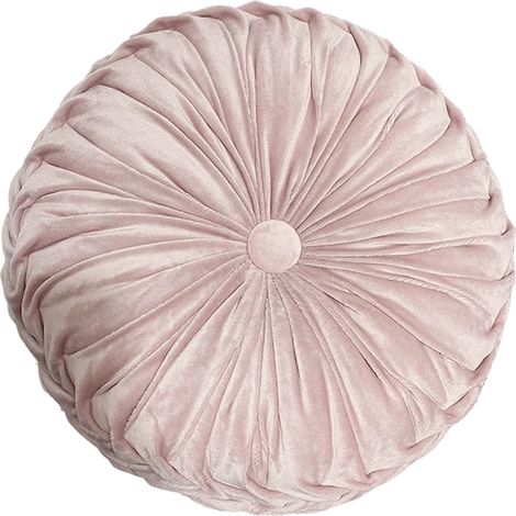 Coussin rond en velours uni, coussin citrouille, coussin rond pour salon, coussin rond pour canapé (1/5)