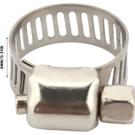Beyamis Colliers de serrage à vis réglables pour tuyaux d'eau, en acier inoxydable (16 mm-25 mm) (1/5)
